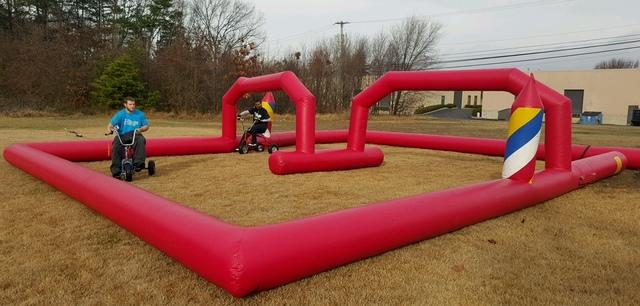 Wacky Trikes with Inflatable Race Track Wacky Trikes with Inflatable Race Track